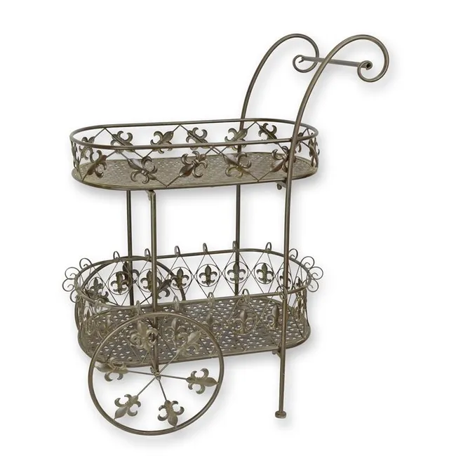 Eiserner Teewagen braun – 102x81x51 cm, 9,1 kg