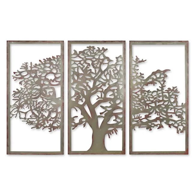 Eisernes Baumwand-Triptychon - 3er-Set