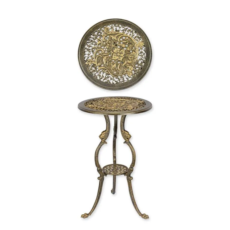 Gusseisen-Blumentisch bronze/gold