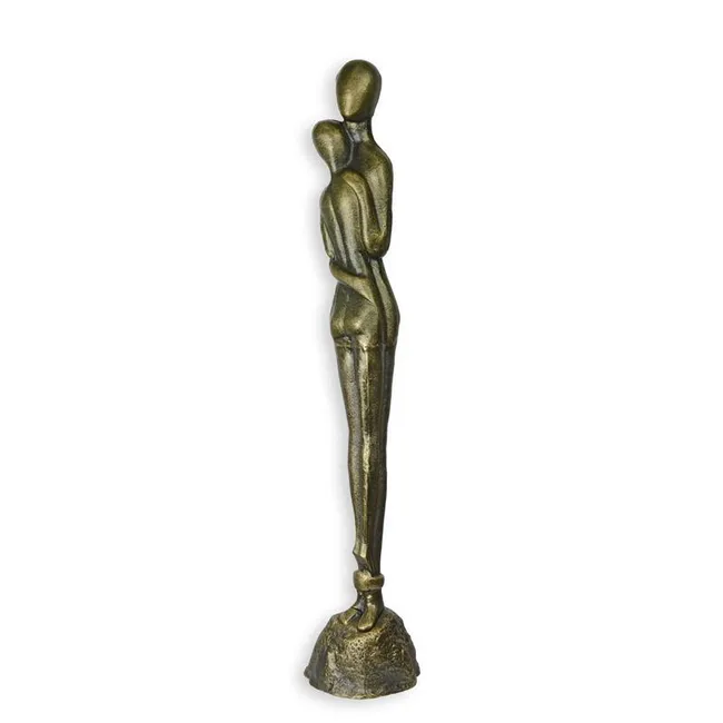 Gusseisernes umarmendes Paar extra gross Bronzeoptik