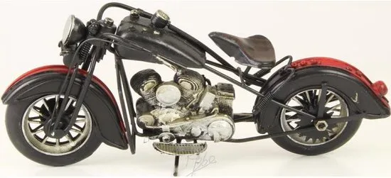 MadDeco Blech Lowrider Motorrad Deko Modell - schwarz/rot Metall