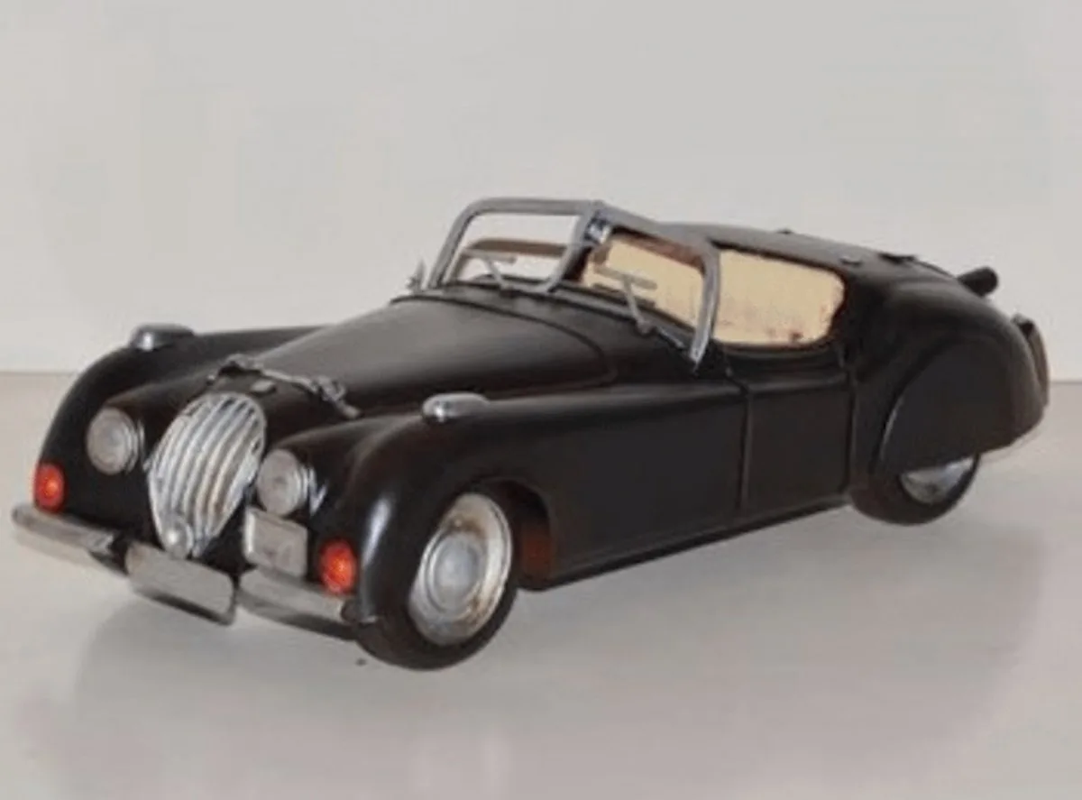 MadDeco Blechauto Jaguar XK 120 schwarz 30x12x10 cm