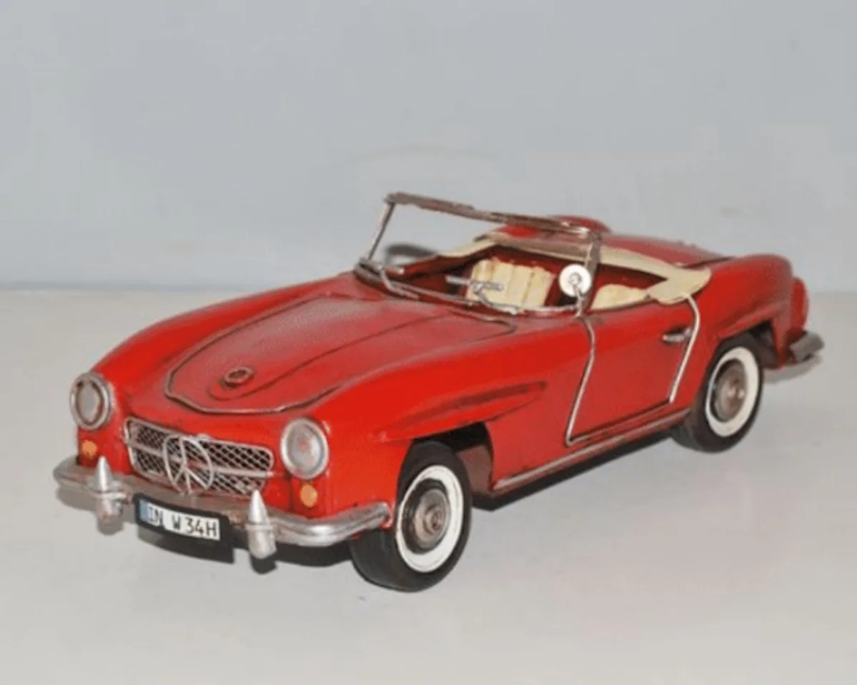 MadDeco Blechauto Mercedes 190 SL rot 30x12x10 cm