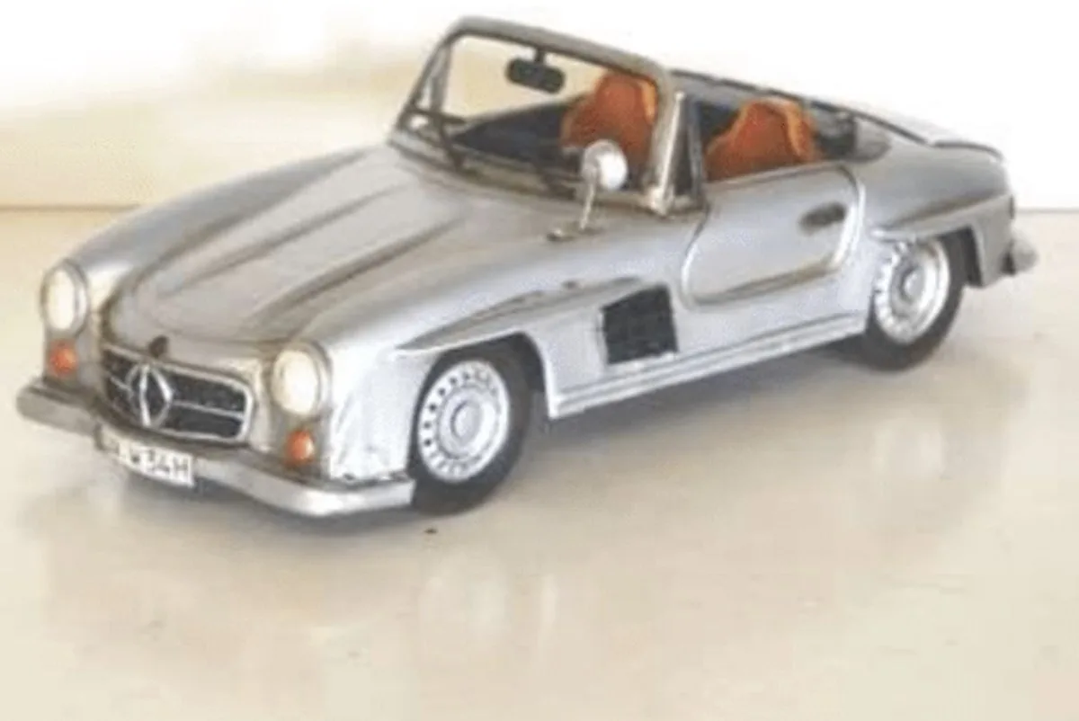 MadDeco Blechauto Mercedes 300 SL silber 29x12x10 cm