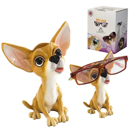 MadDeco Brillenhalter Chihuahua Welpe Polystone 14 cm