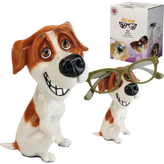 MadDeco Brillenhalter Jack Russell Welpe Polystone 13 cm