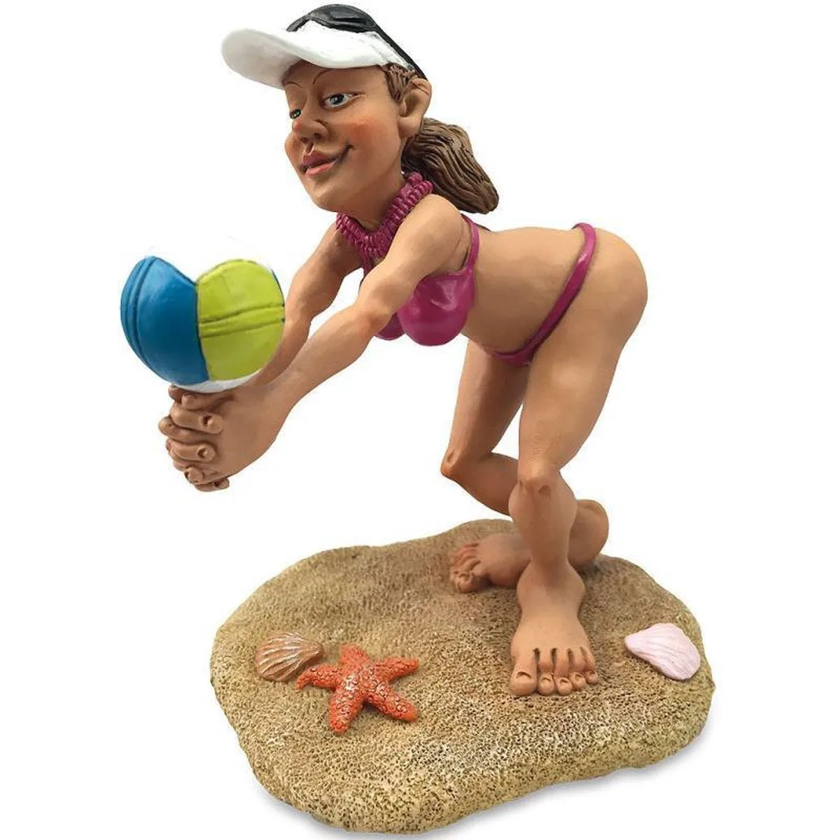 MadDeco Figur Beachvolleyballspielerin Polyresin Sport Warren Stratford 7x7x13,5 cm