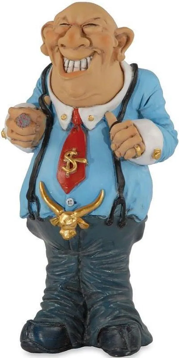 MadDeco Figur Manager Geldgier Polyresin Berufe Warren Stratford 7x6x14,5 cm