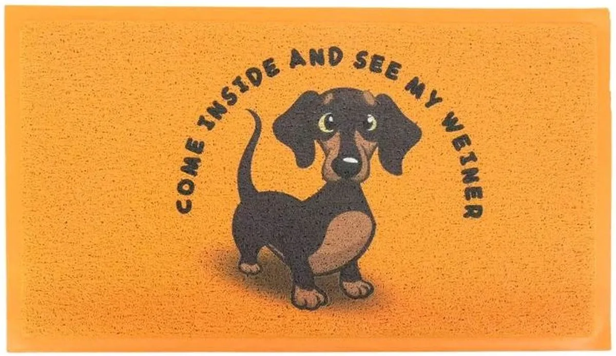 MadDeco Fußmatte Dackel PVC 'Come Inside and See My Weiner' 70x40 cm