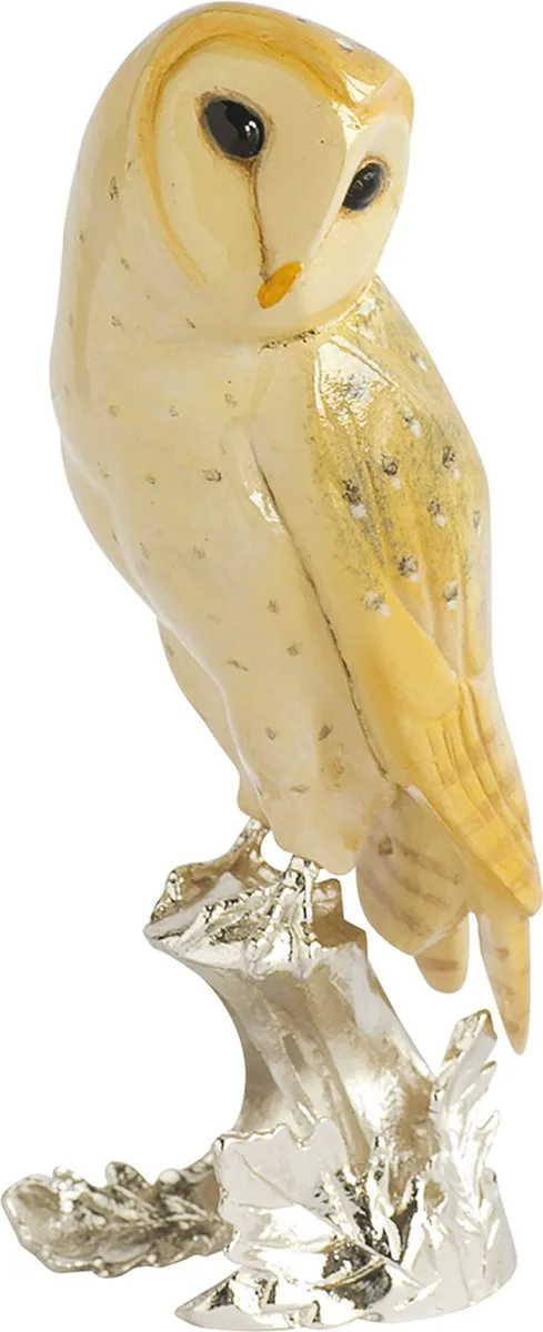 MadDeco Nature's Realms Schleiereule Figur Versilbert Arora Design 12 cm