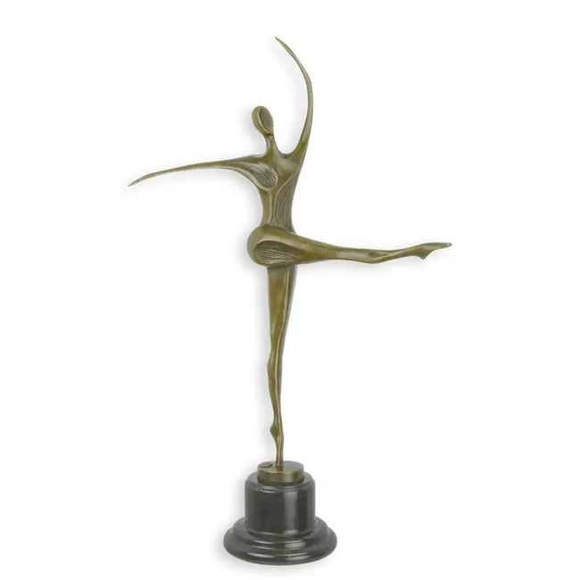 Modernistische Bronze tanzende Frau Skulptur 56,9 cm
