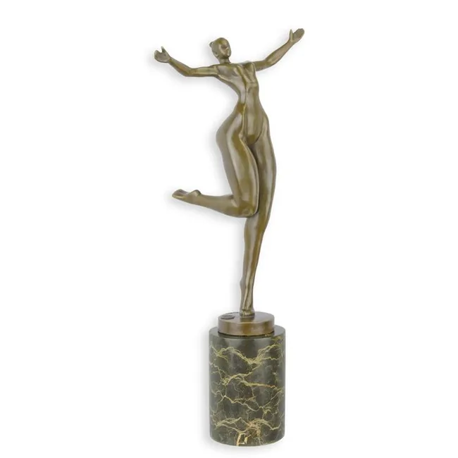 Modernistische Bronze weiblicher Akt Skulptur 42,3 cm