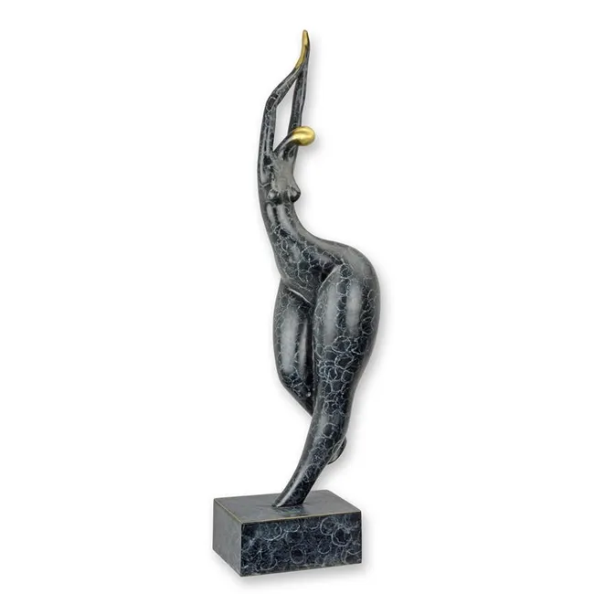 Modernistische bronzene Frauenfigur 67,8 cm