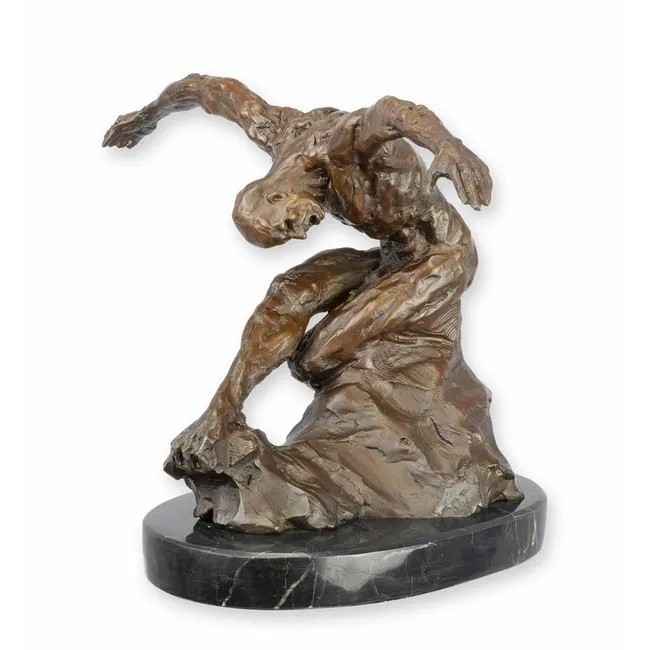 Modernistische Bronzefigur maennlicher Taenzer