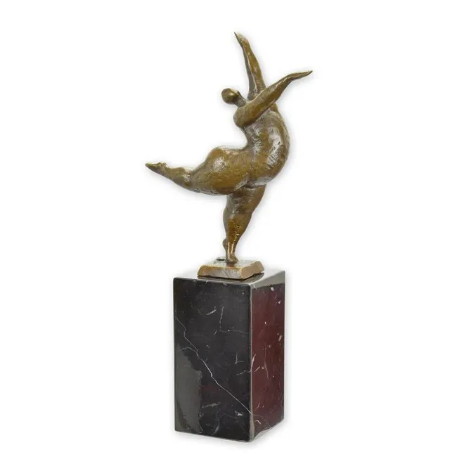 Modernistische Bronzefigur weiblicher Akt