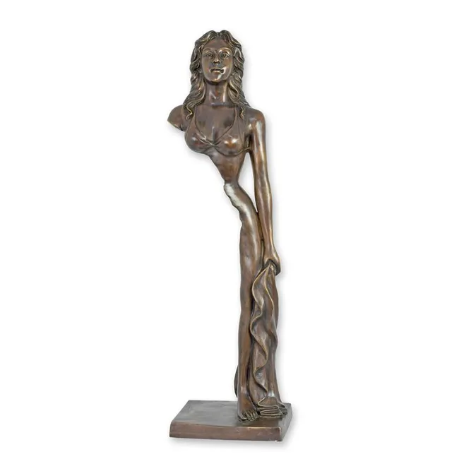 Modernistische Bronzefrau im Bikini -- stehend
