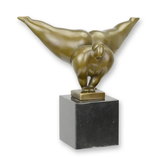 Modernistische Bronzetaenzerskulptur
