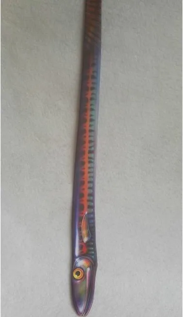 Nature Wear Wahoo Makrele Krawatte 140 cm Polyester Vintage 1986
