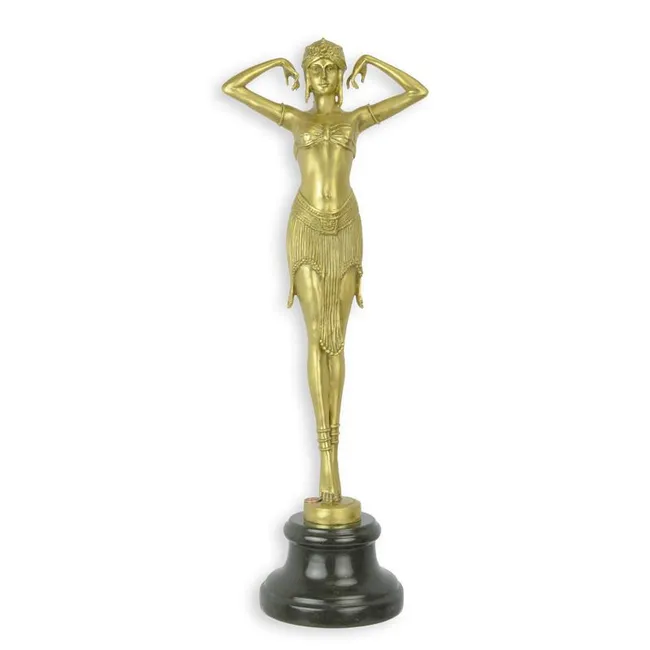 Polierte Bronzeskulptur Scarab Dancer, 49,2 cm hoch