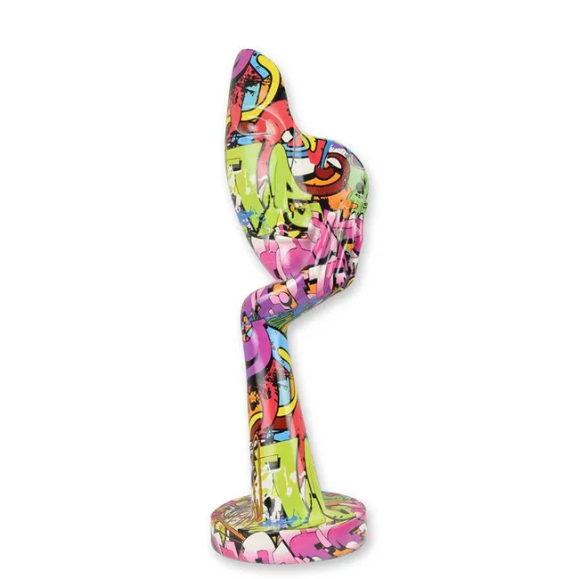 Resin Graffiti Art Gesicht auf Hand Moderne Skulptur